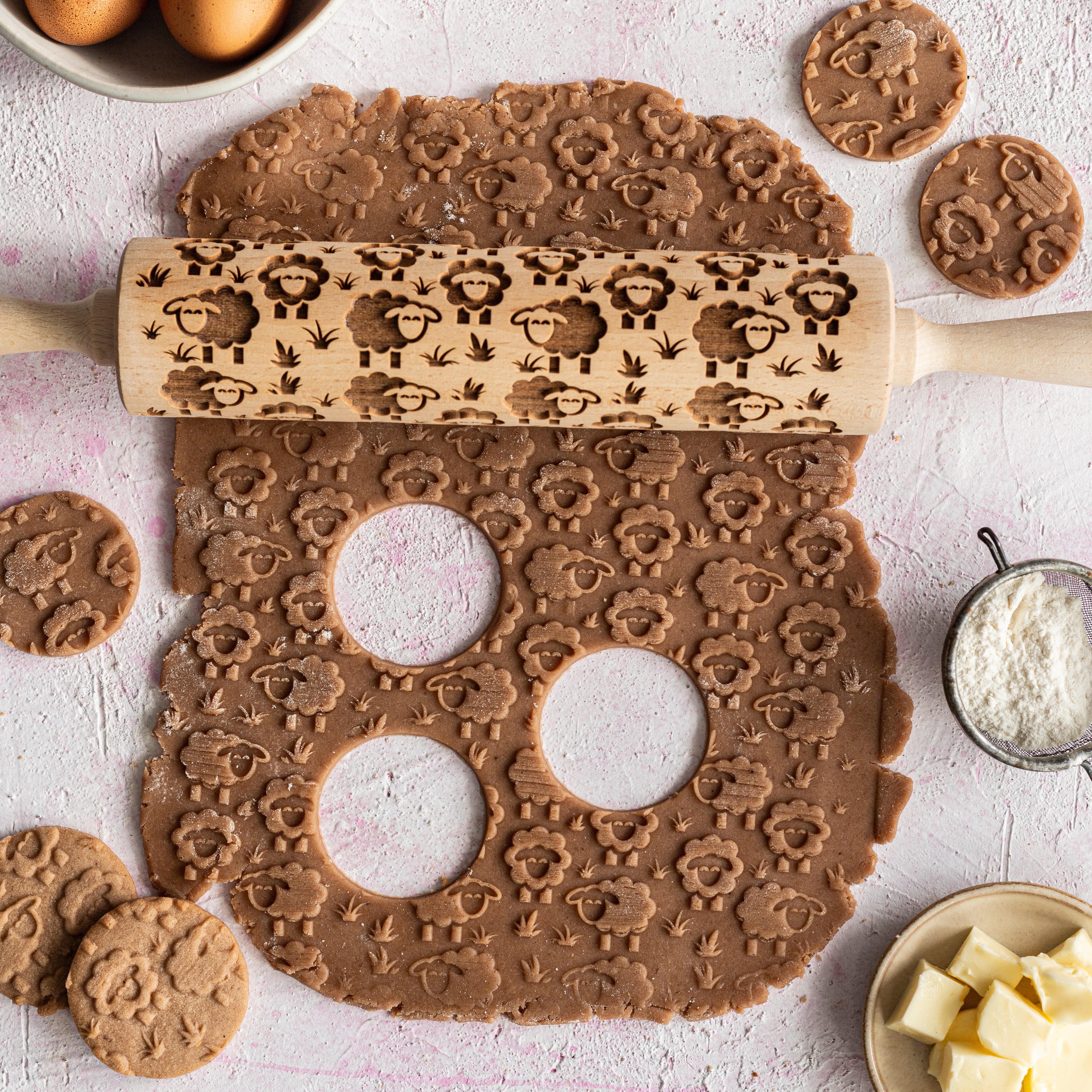 Rodillo de amasar ovejas