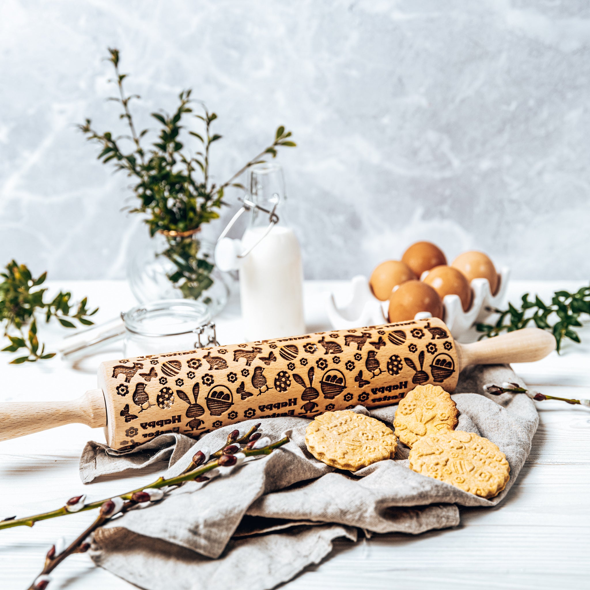 Joyeuses Pâques rouleau à pâtisserie