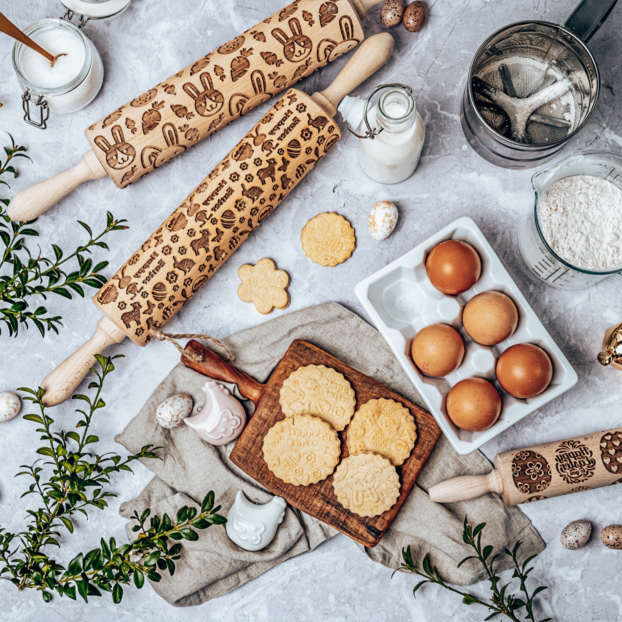 Joyeuses Pâques rouleau à pâtisserie
