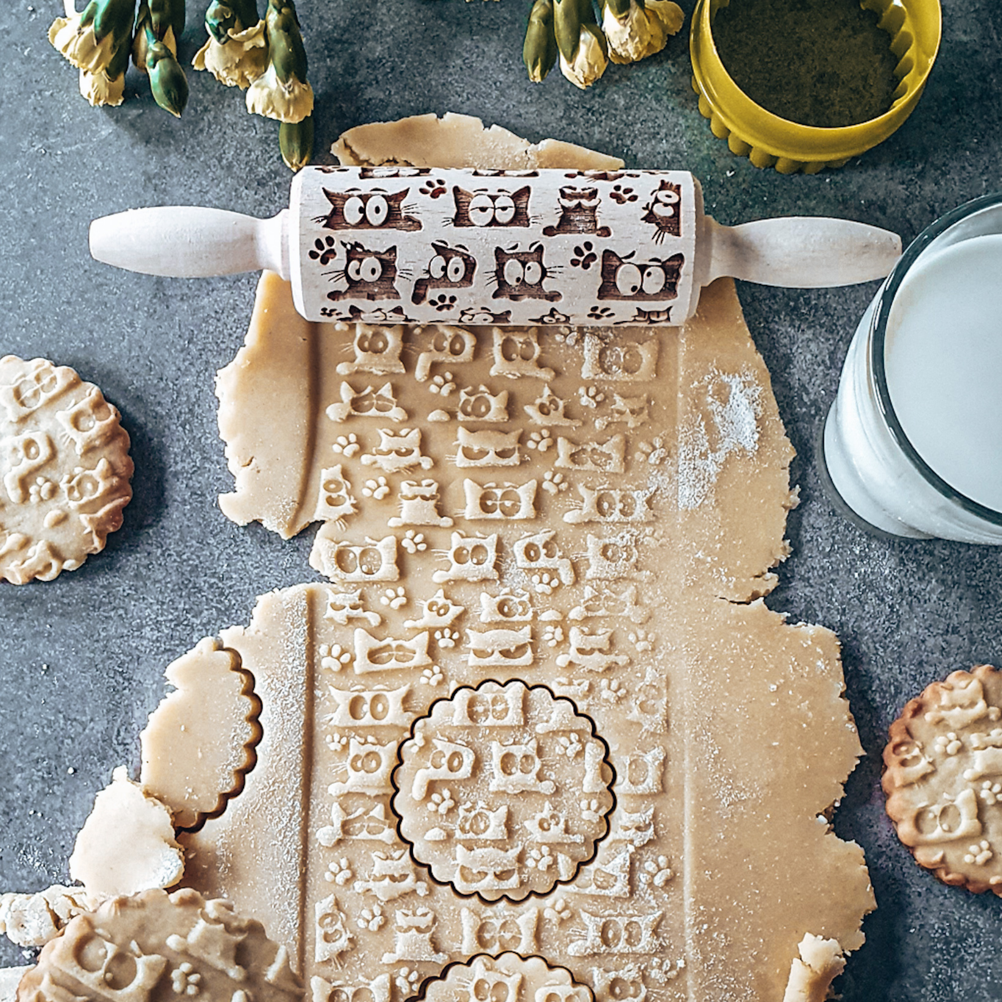 ROULEAU À PÂTISSERIE CHAT DRÔLE