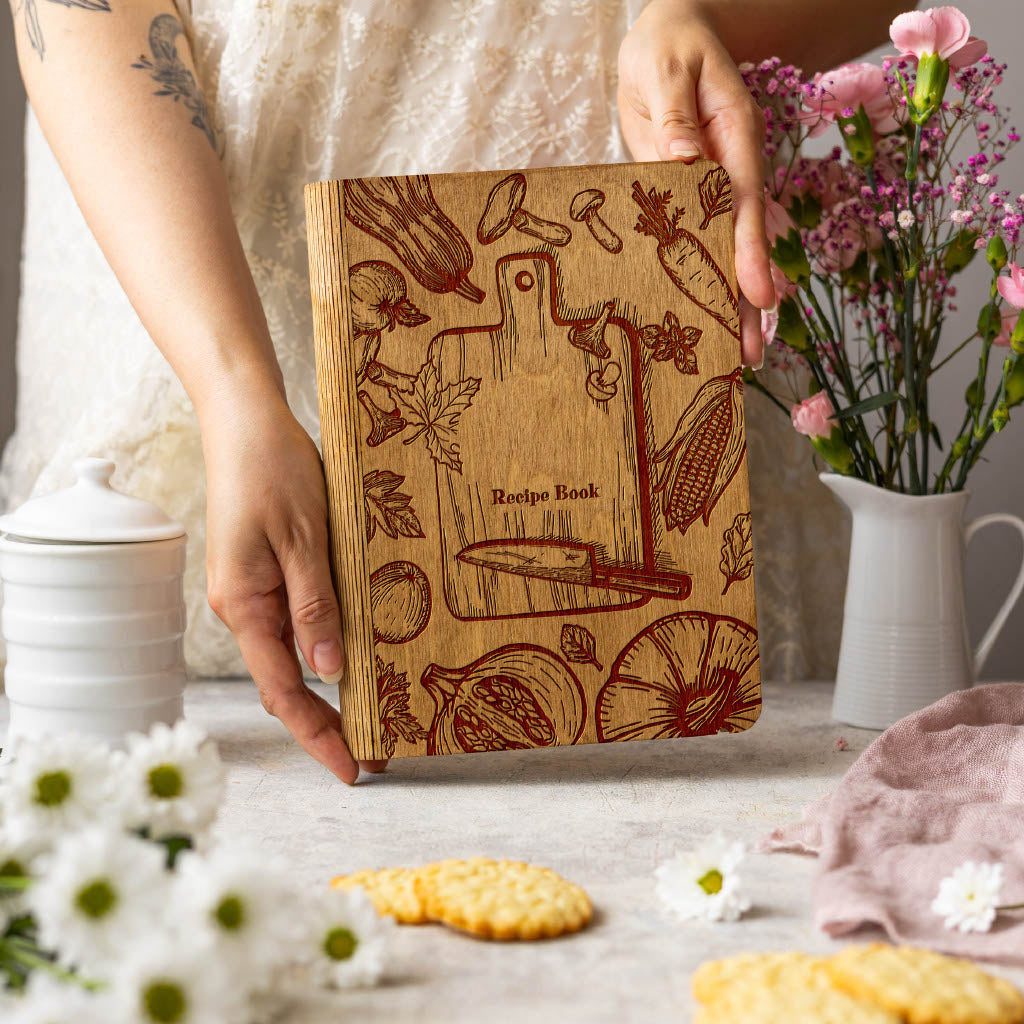 Wooden Recipe Book