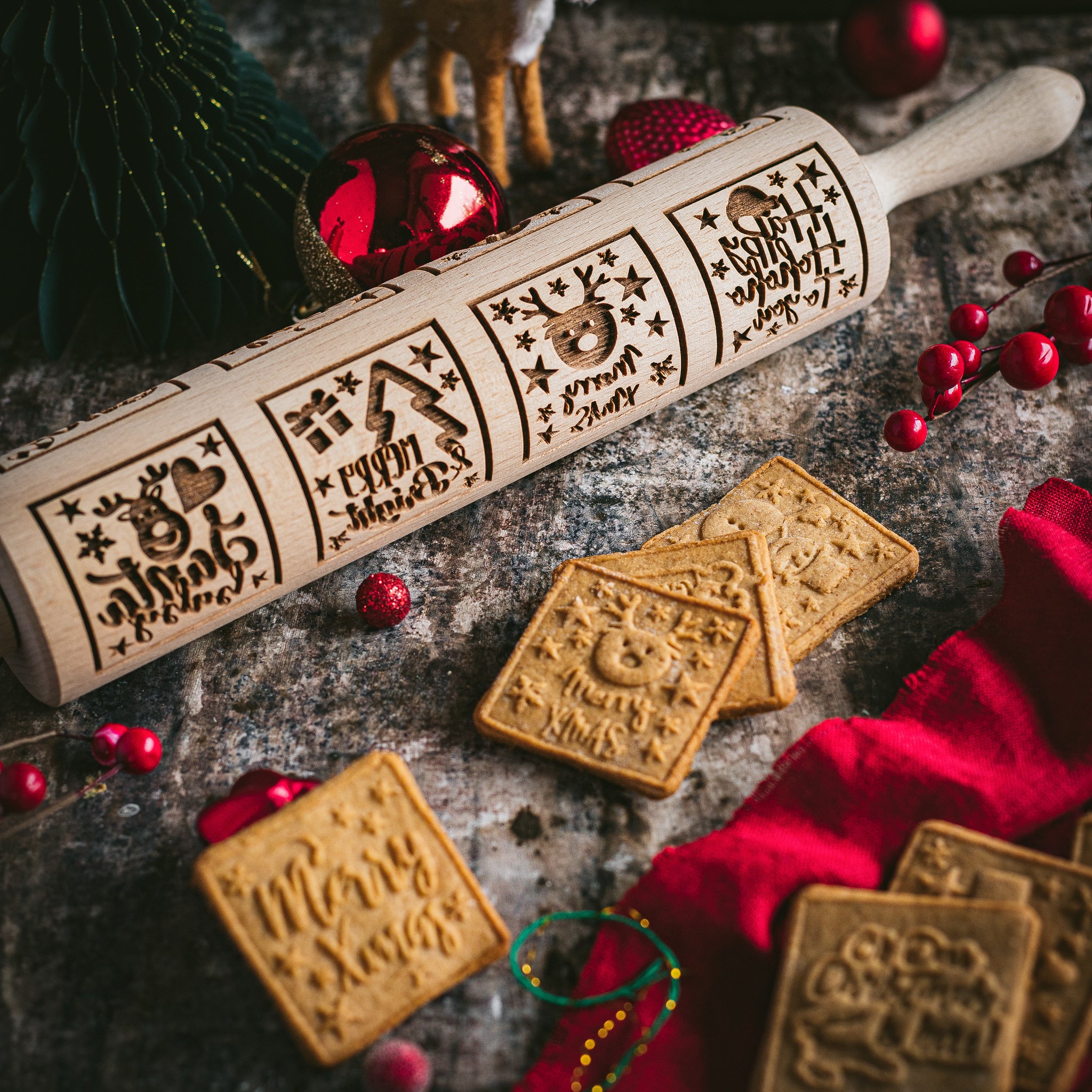 Christmas Square Rolling Pin