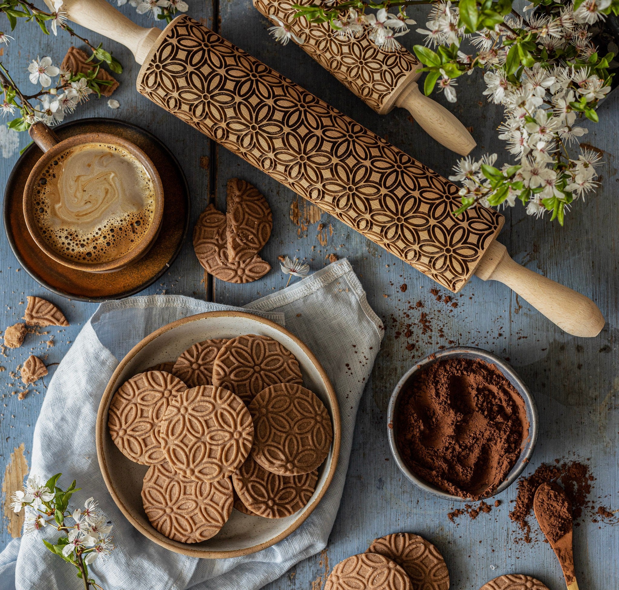 Flower Art Rolling Pin