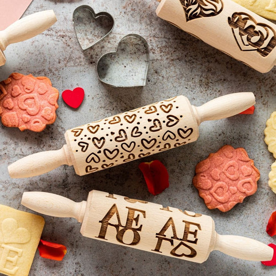Hearts Rolling Pin